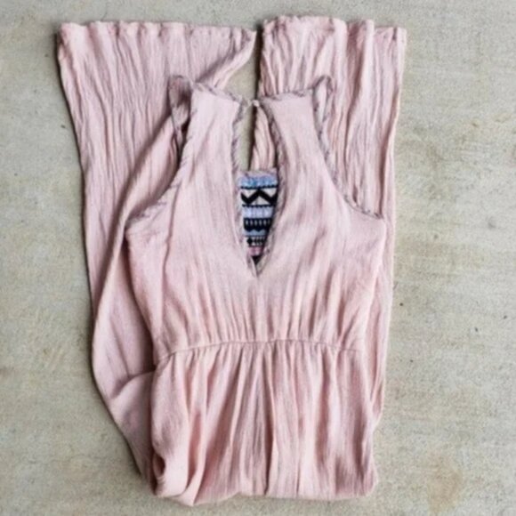 Altar'd State Boho Light Pink Flowy Jumpsuit. - Picture 6 of 6